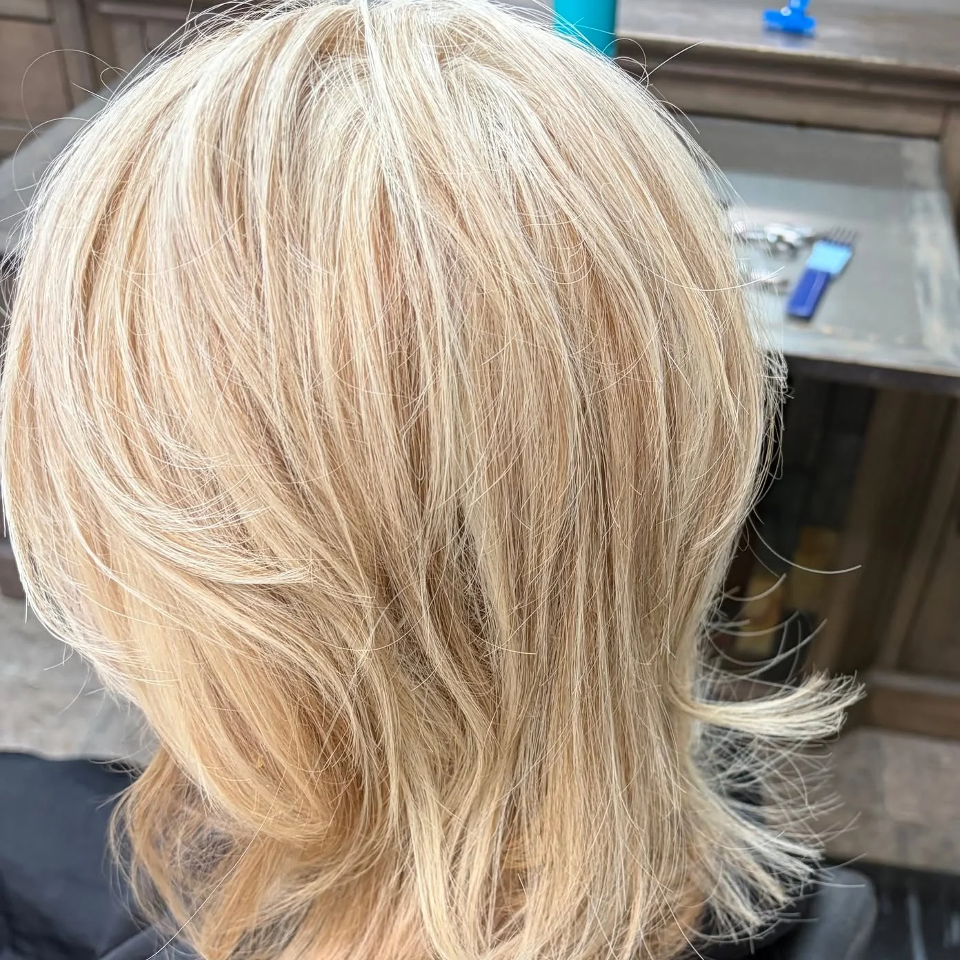 Blonde layered topper result